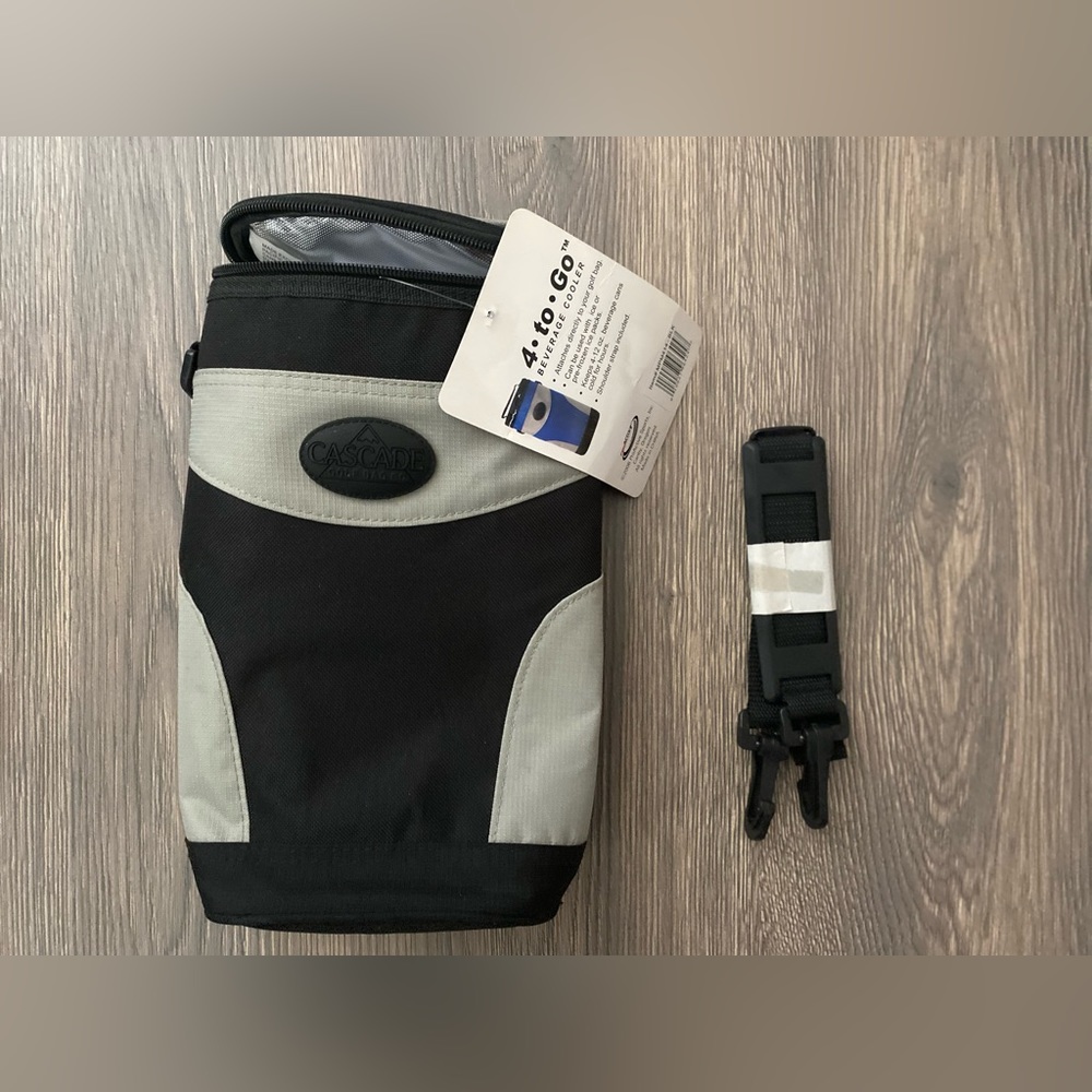 4-To-Go Soft Zippered Beverage Cooler with Shoulder Strap & Clip - Golf, Travel